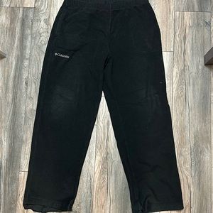 Columbia Fleece Sweat Pants with Pockets Zipper back Pocket size Large L Black